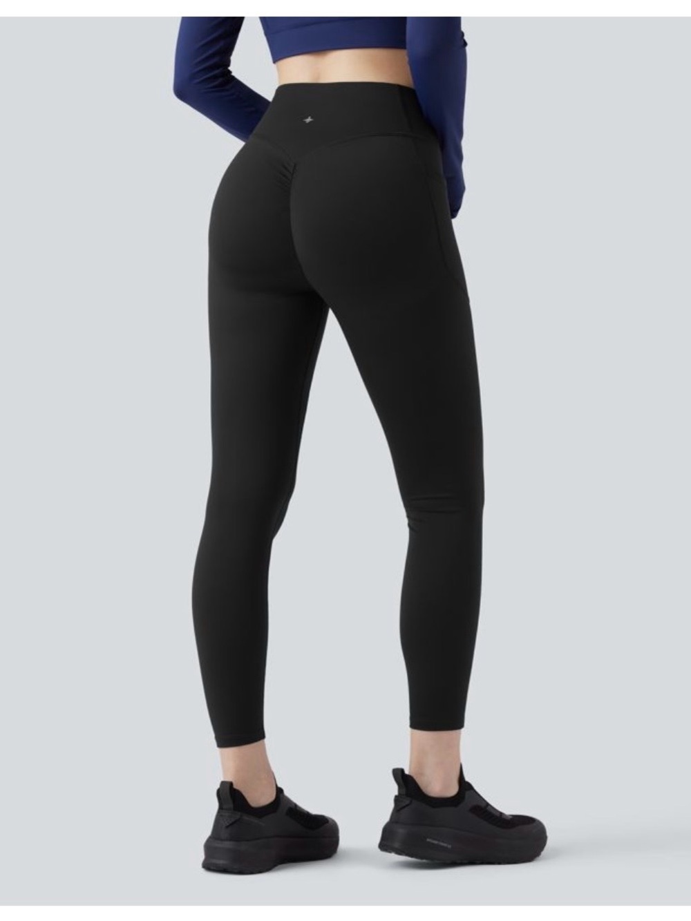 Black High-Waist Sculpting Leggings - Unbranded